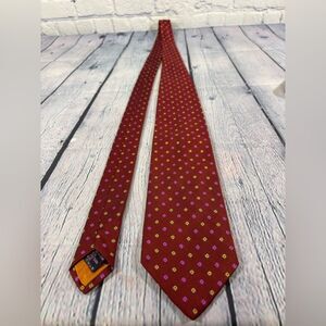 Etro Milano Red Yellow Pink Classic Business Luxury Preppy Silk Tie